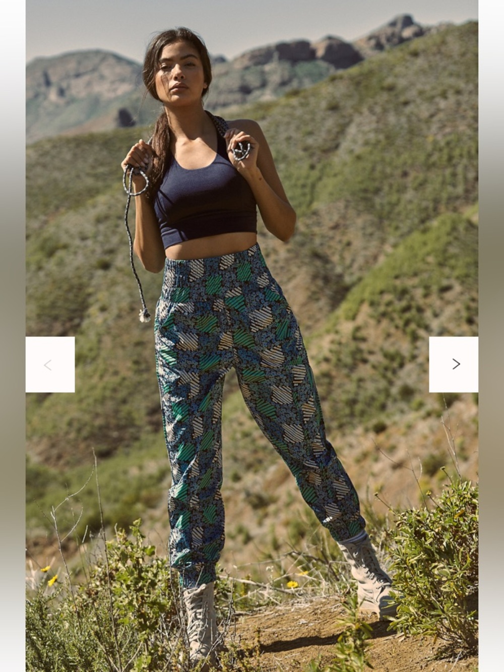 FP Movement The Way Home Printed Nylon Joggers Small Gorpcore